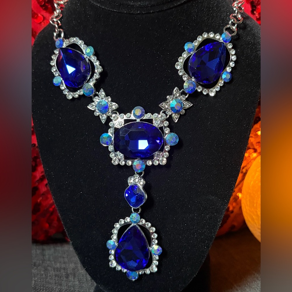 Paparazzi Royal Blue and Silver Necklace